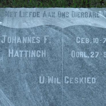 HATTINGH Johannes F. 1881-1944