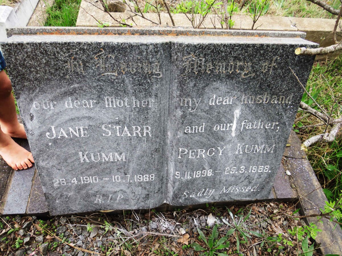 KUMM Percy 1898-1968 &amp; Jane Starr 1910-1988