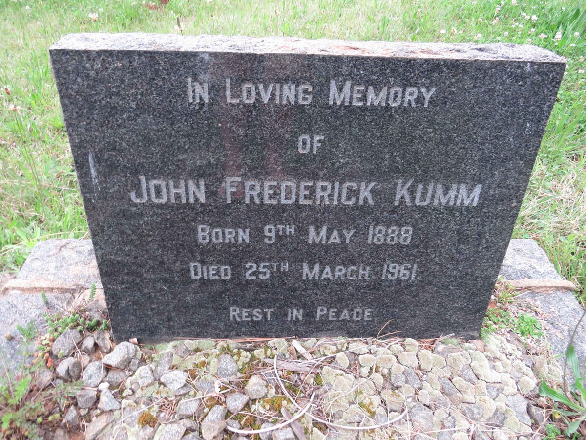 KUMM John Frederick 1888-1961