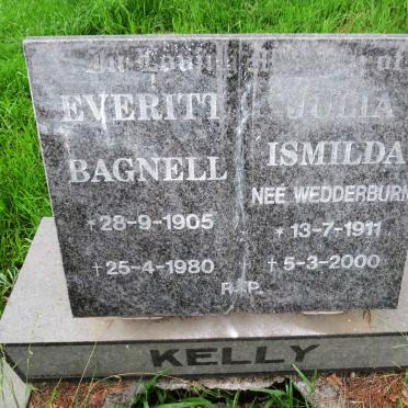 KELLY Everitt Bagnell 1905-1980 &amp; Julia Ismilda WEDDERBURN 1911-2000