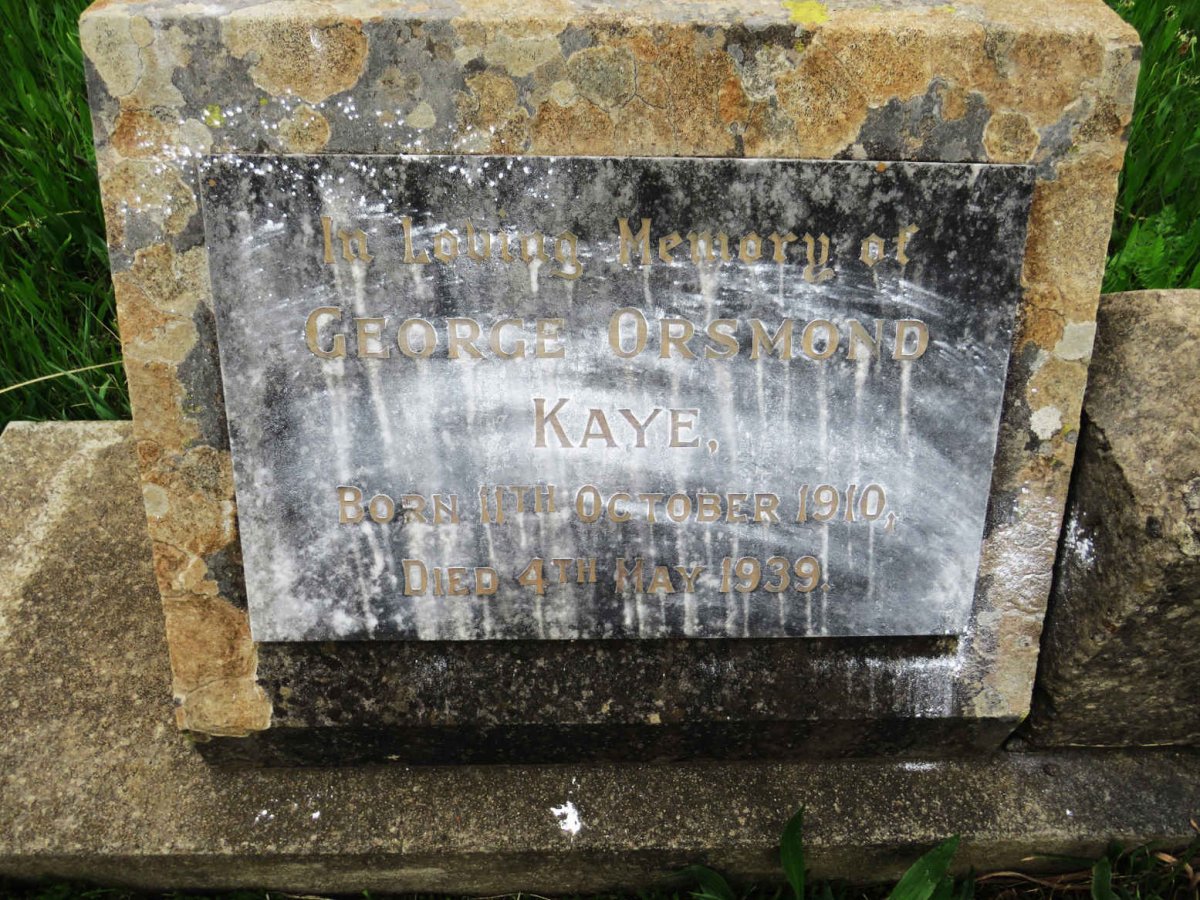 KAYE George Orsmond 1910-1939