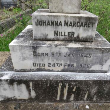 MILLER Johanna Margaret 1840-1926