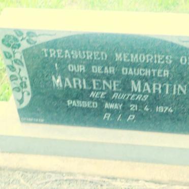 MARTIN Marlene nee RUITERS -1974