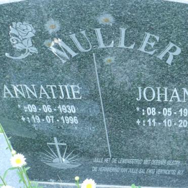 MULLER Johan 1926-2013 &amp; Annatjie 1930-1996