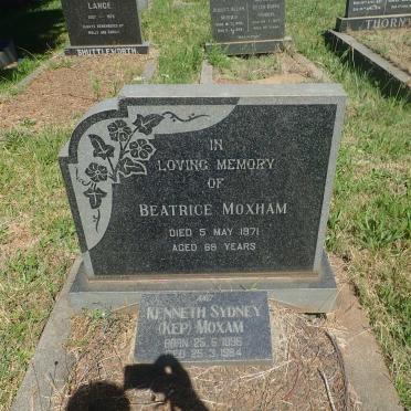 MOXAM Kenneth Sydney 1895-1984 :: MOXHAM Beatrice -1971