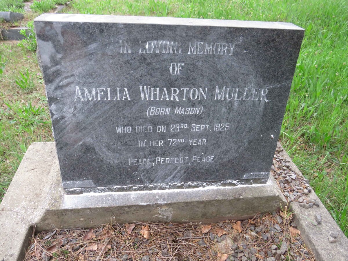 MULLER Amelia Wharton nee MASON -1925