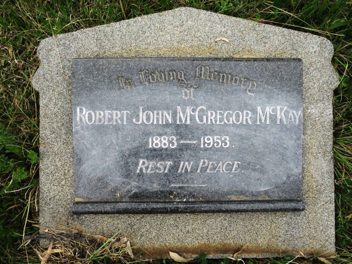 McKAY Robert John McGregor 1883-1953