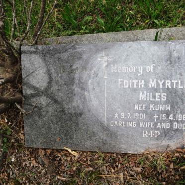 MILES Edith Myrtle nee KUMM 1901-1982