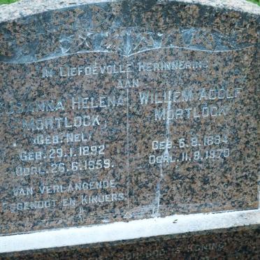 MORTLOCK Willem Adolf 1884-1970 &amp; Susanna Helena NEL 1892-1959