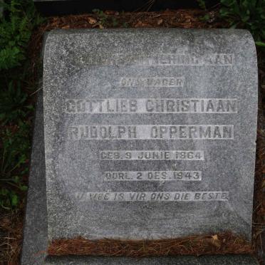 OPPERMAN Gottlieb Christiaan Rudolph 1864-1943