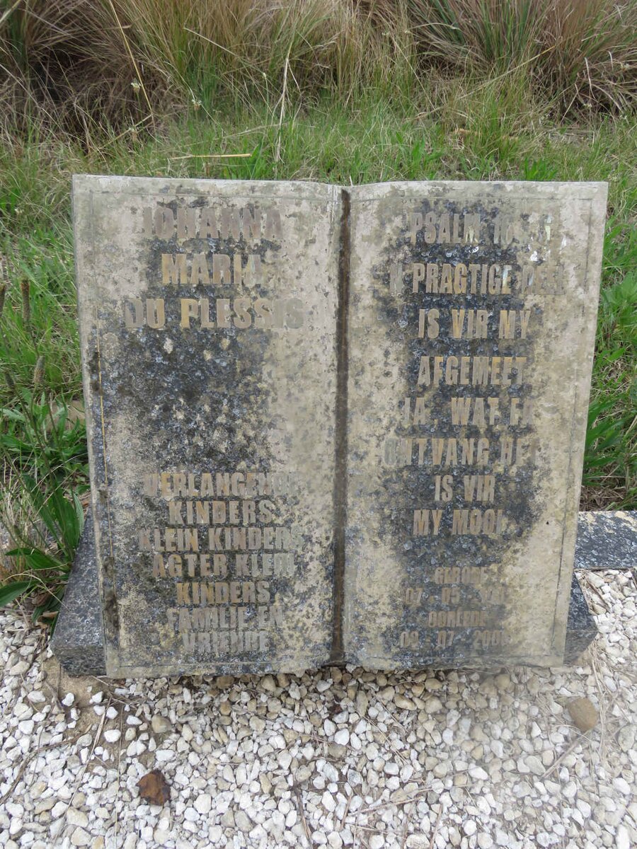 PLESSIS Johanna Maria, du 1932-2003