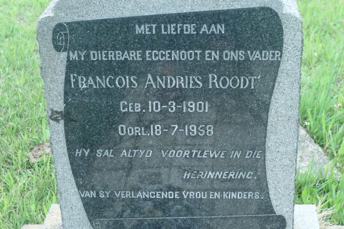 ROODT Francois Andries 1901-1958
