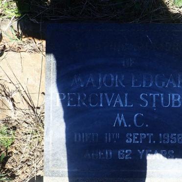 STUBBS Edgar Percival -1956