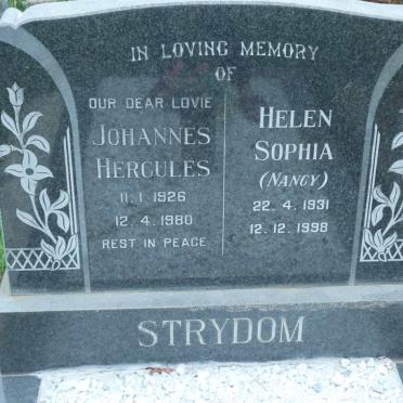 STRYDOM Johannes Hercules 1926-1980 &amp; Helen Sophia 1931-1998