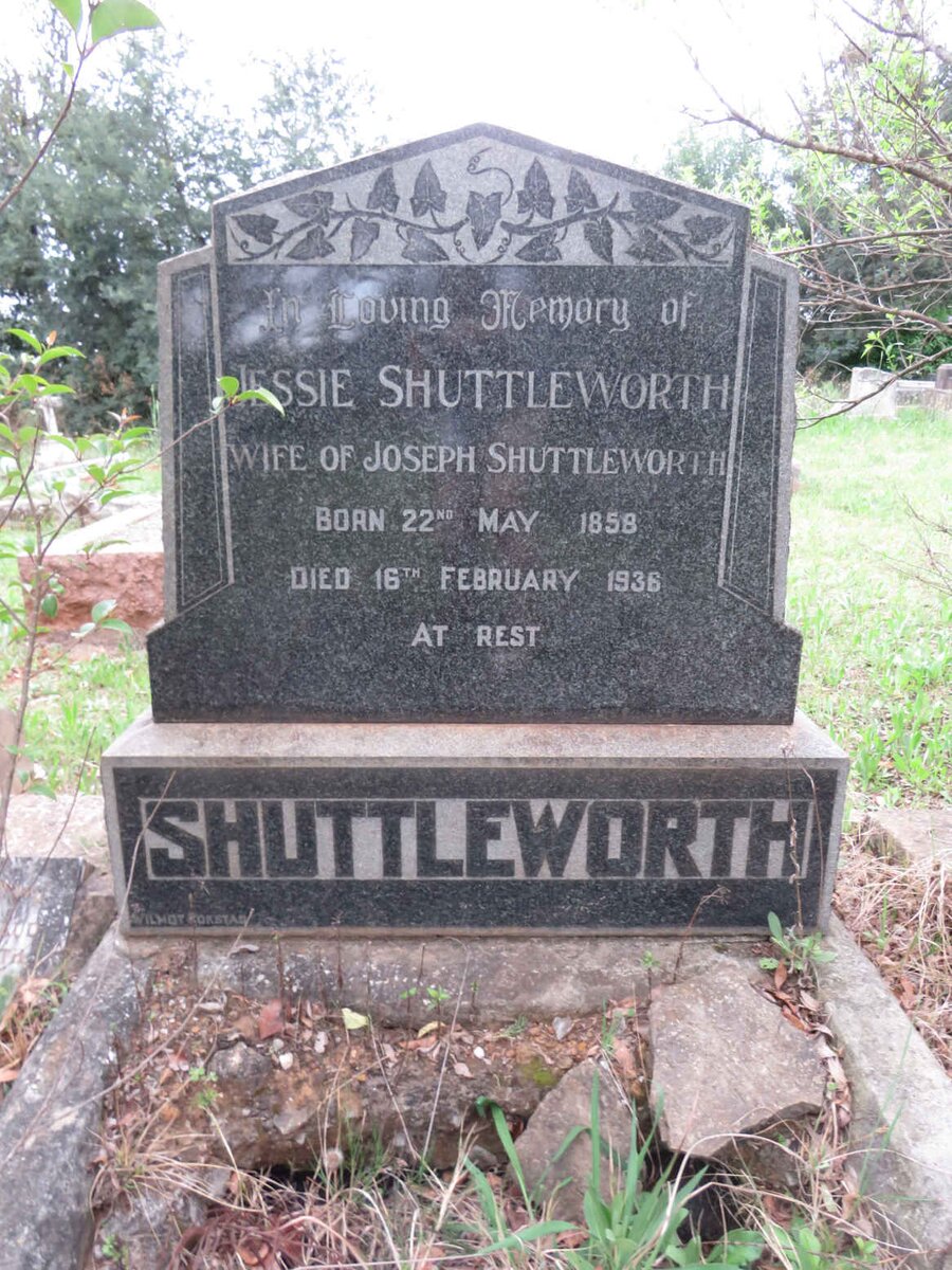 SHUTTLEWORTH Jessie 1858-1936
