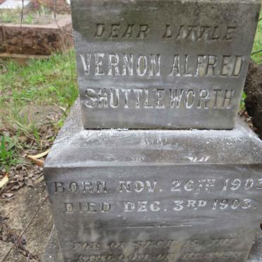 SHUTTLEWORTH Vernon Alfred 1903-1903