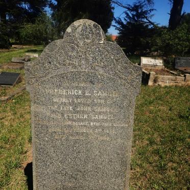 SAMUEL Frederick B. 1850-1890