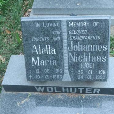 WOLHUTER Johannes Nicklaas 1911-1992 &amp; Aletta Maria 1916-1983