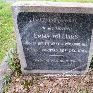 WILLIAMS Emma 1861-1944