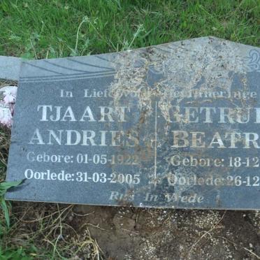 WALT Tjaart Andries, v.d. 1922-2005 &amp; Gertruida Beatrix 1928-2000