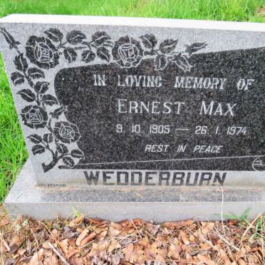 WEDDERBURN Ernest Max 1905-1974