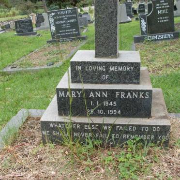 FRANK Mary Ann 1945-1994