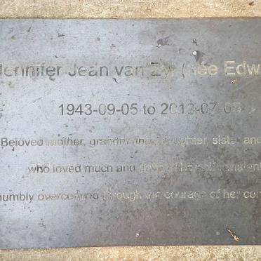 ZYL Jennifer Jean, van nee EDWARDS 1943-2012