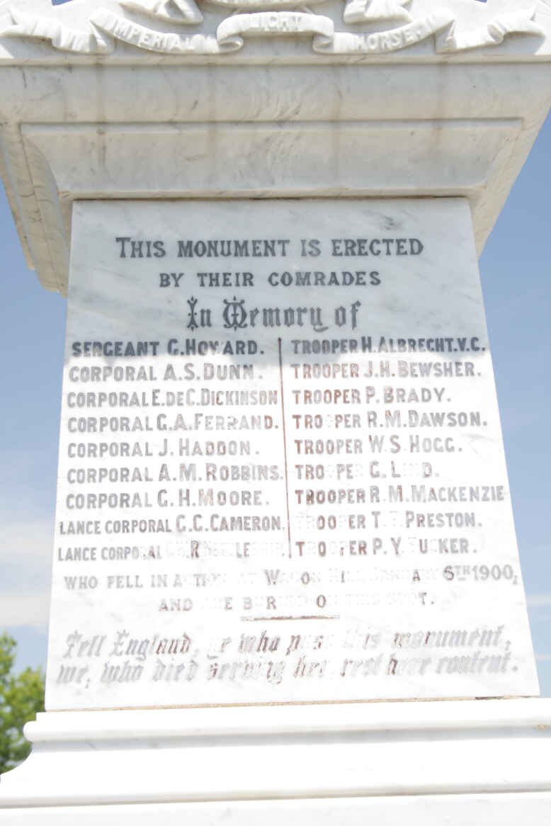 09. Monument to commemorate those who were killed at Wagon Hill on 6 January 1900