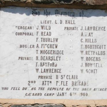 02. Anglo Boer War Plaque - 2nd Batt. Rifle Brigade