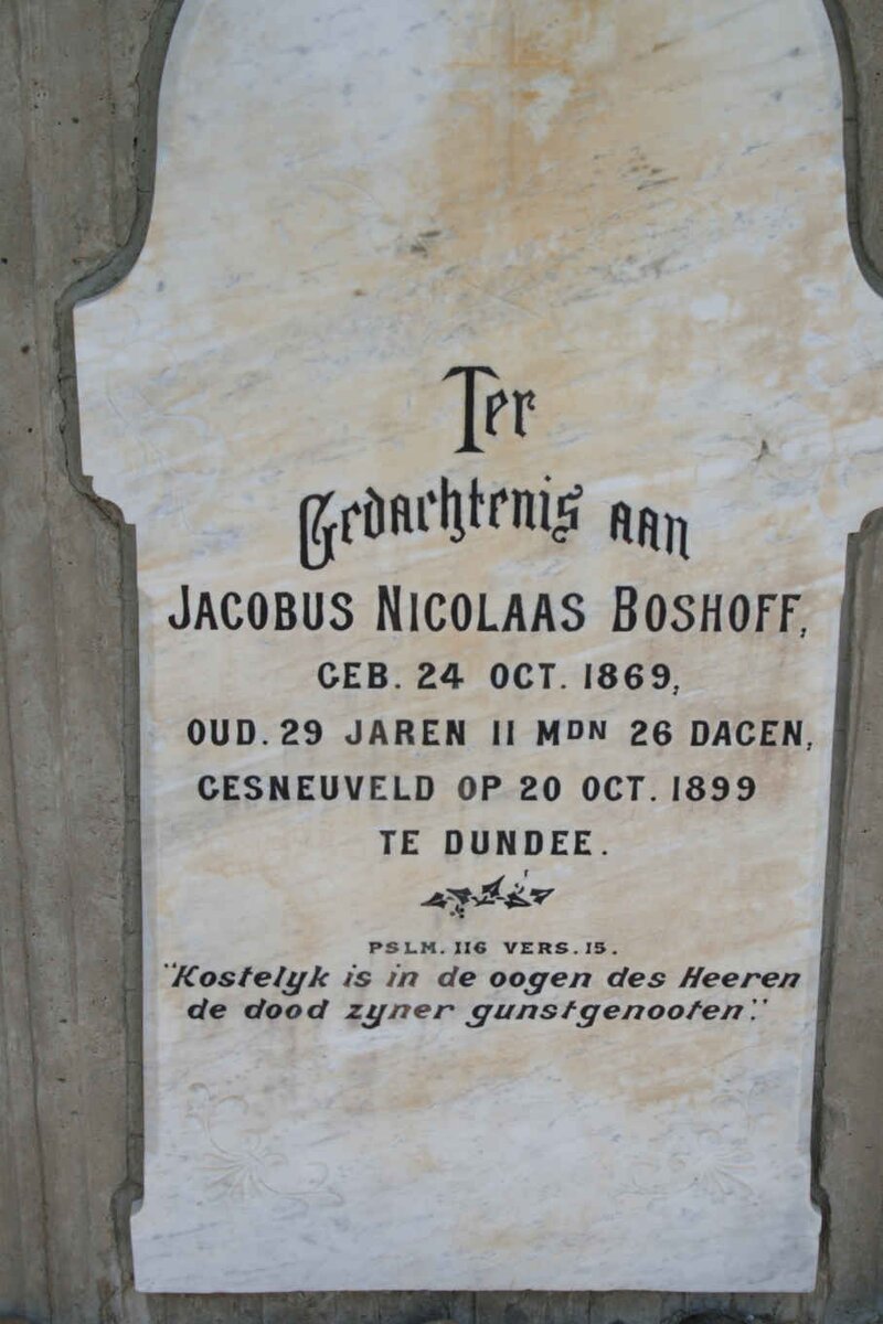 BOSHOFF Jacobus Nicolaas 1869-1899