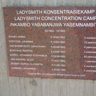 07.  Ladysmith concentration camp