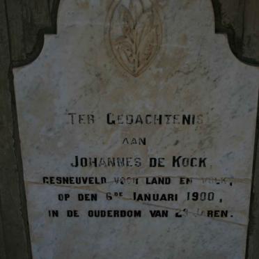 KOCK Johannes., de -1900