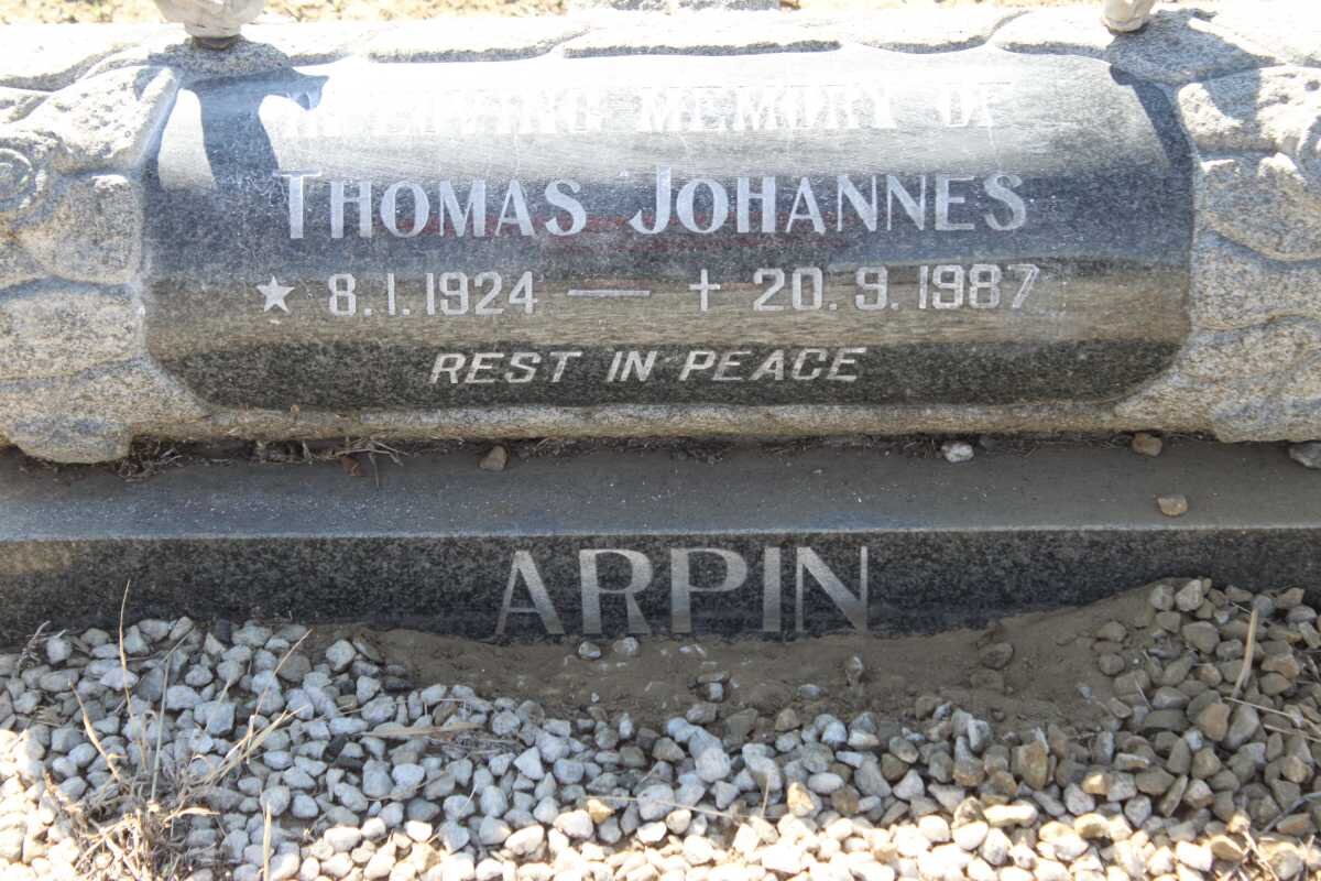 ARPIN Thomas Johannes 1924-1987