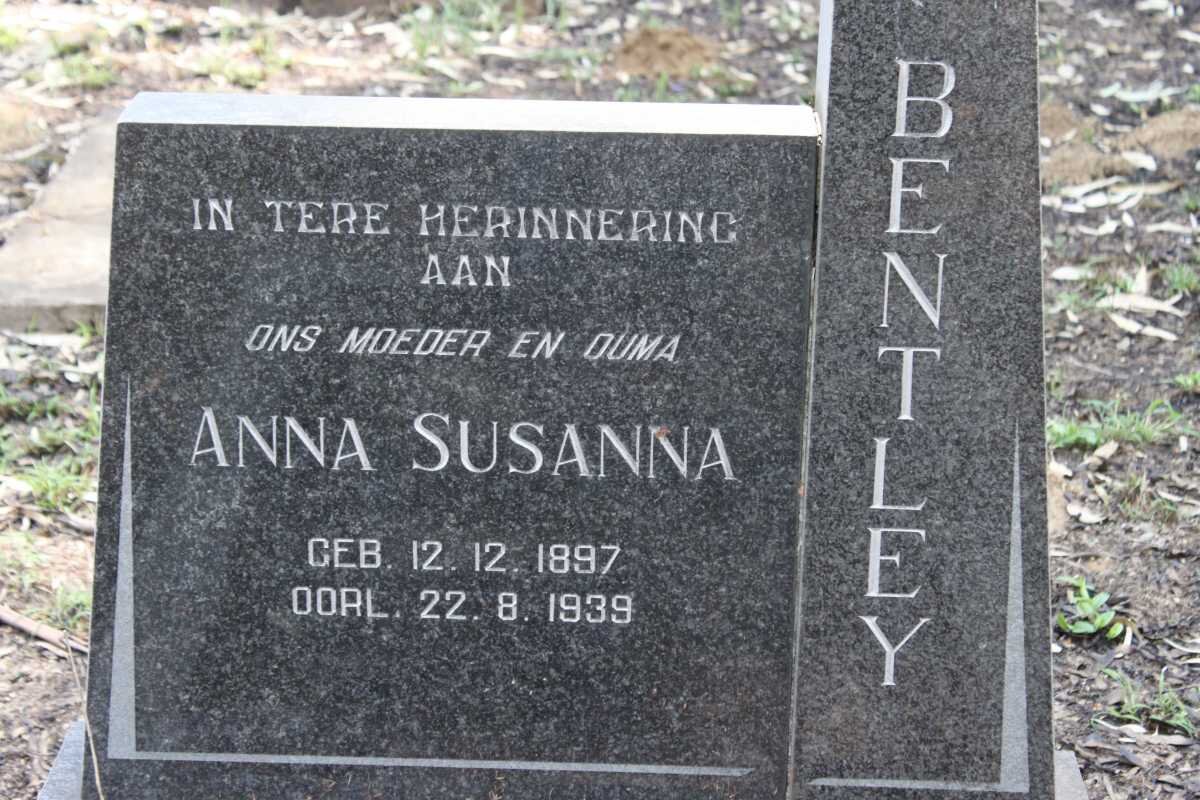 BENTLEY Anna Susanna 1897-1939