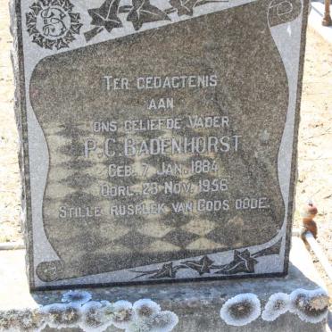 BADENHORST P.C. 1884-1956