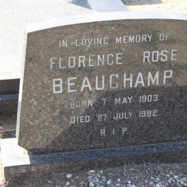 BEAUCHAMP Florence Rose 1903-1982