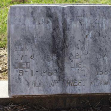 BAM Cornelius  M. 1936-1988 &amp; Elizabeth M. 1944-198?