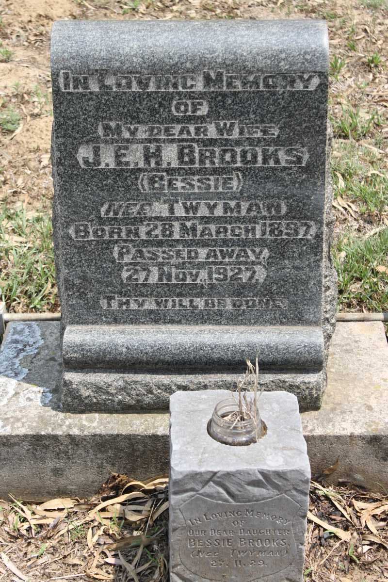 BROOKS J.E.H. nee TWYMAN 1897-1927