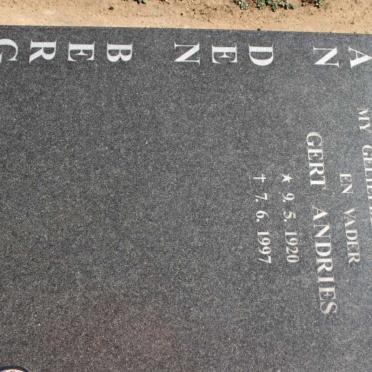 BERG Gert Andries, van den 1920-1997