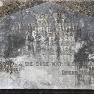 BEER E.C.M., de 1873-1938