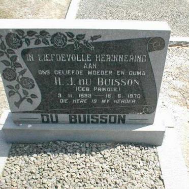 BUISSON H.J., du geb. PRINGLE 1893-1970
