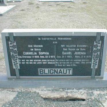 BLIGNAUT Daniël Jeremia 1903-1970 &amp; Cornelia Sophia STRYDOM 1909-1973