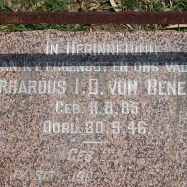 BENECKE Gerhardus I.D., von 1885-1946