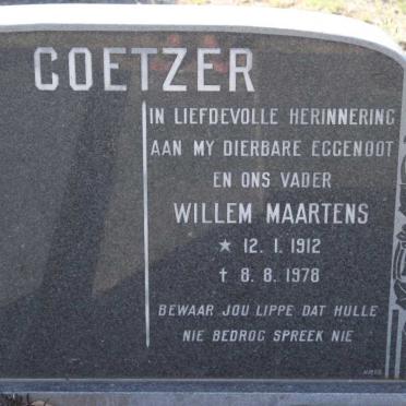 COETZER Willem Maartens 1912-1978