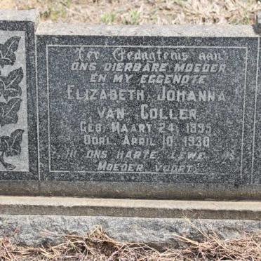 COLLER Elizabeth Johanna, van 1895-1930