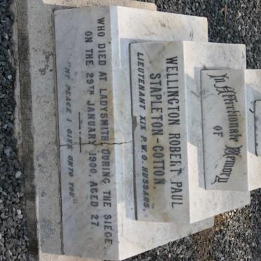 COTTON Wellington Robert Paul, STAPLETON -1900