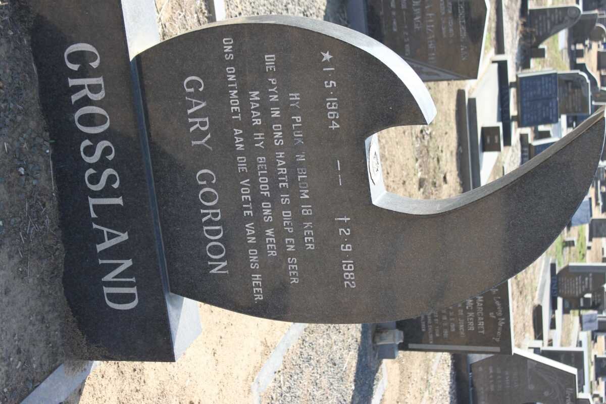 CROSSLAND Gary Gordon 1964-1982