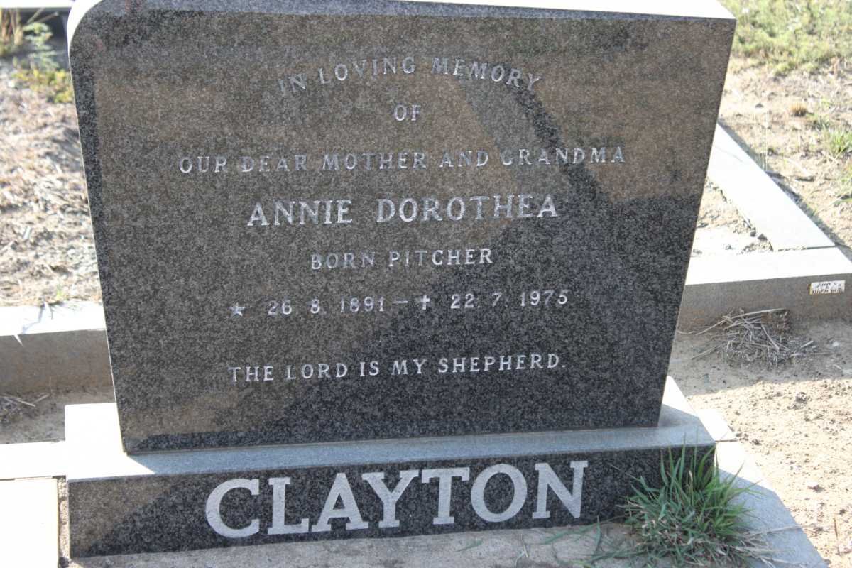 CLAYTON Annie Dorothea nee PITCHER 1891-1975