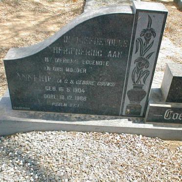 COETZEE A.C.S. geb. GOUWS 1904-1968