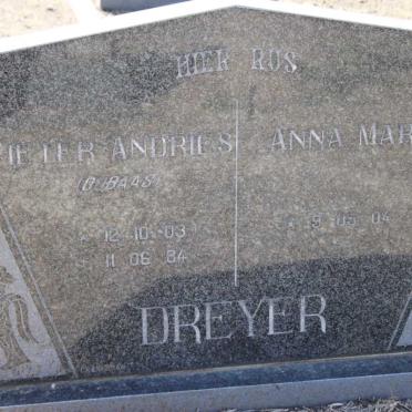DREYER Pieter Andries 1903-1984 &amp; Anna Maria 1904-